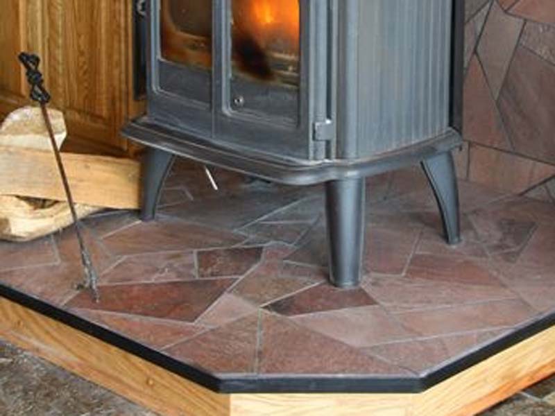 Diamond Hearth installed on top of a riser