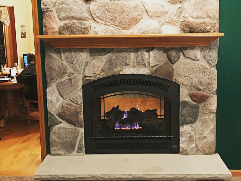 Beautiful fireplace in home in New Jersey