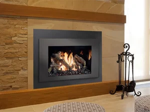 Fireplace after insert installation