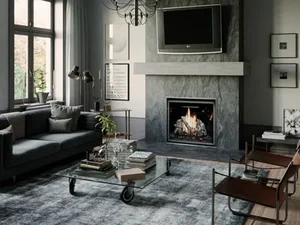 After: Remodeled space featuring insert